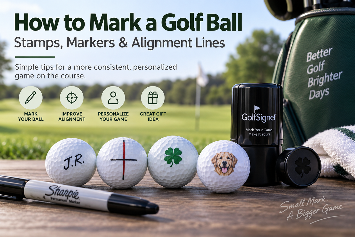 How to Mark a Golf BallStamps, Markers & Alignment Lines