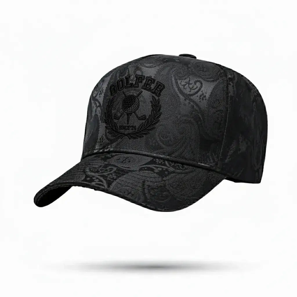 Custom 3D Puff Embroidery Golf Hat - Midnight Black GolfSignet
