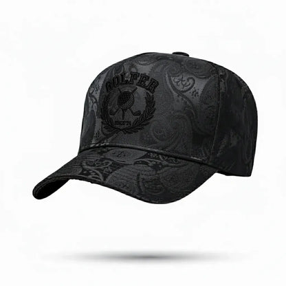 Custom 3D Puff Embroidery Golf Hat - Midnight Black
