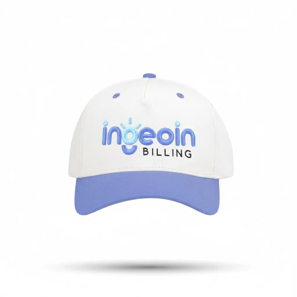 Custom Sky Blue & White Golf Hat | Two-Tone High Crown Snapback