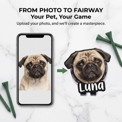 Custom Golf Hat Clip with Magnetic Ball Marker (Photo, Logo & Monogram)
