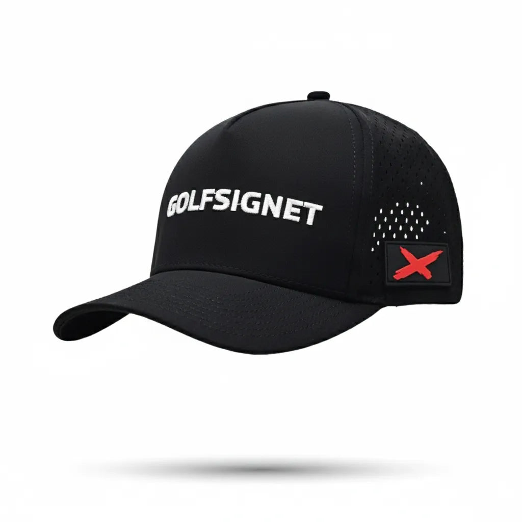 White Embroidery on Black Hat