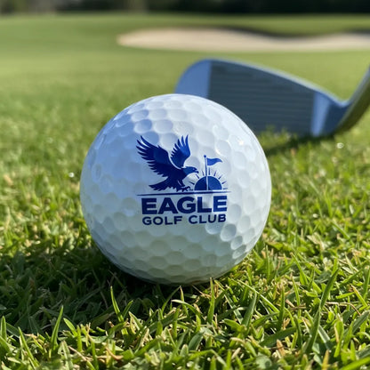 Custom logo golf stamp kit including double-ended stamper, 10ml free refill ink, and instructions.