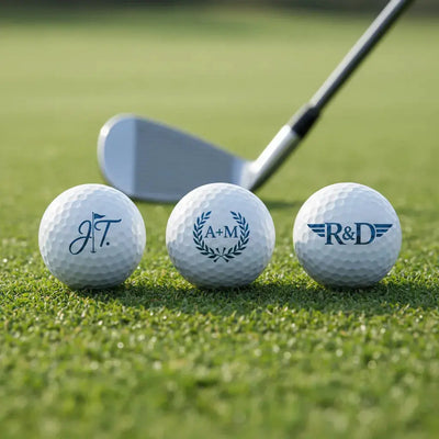 Personalized golf gift idea. Custom monogram stamp for Father's Day, groomsmen, and golfers.